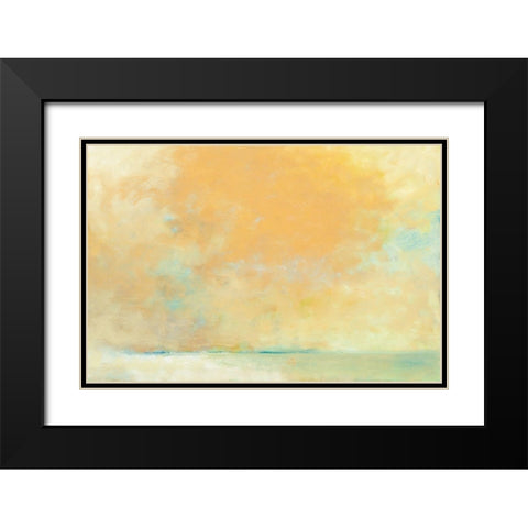 Tangerine Black Modern Wood Framed Art Print with Double Matting by West, David