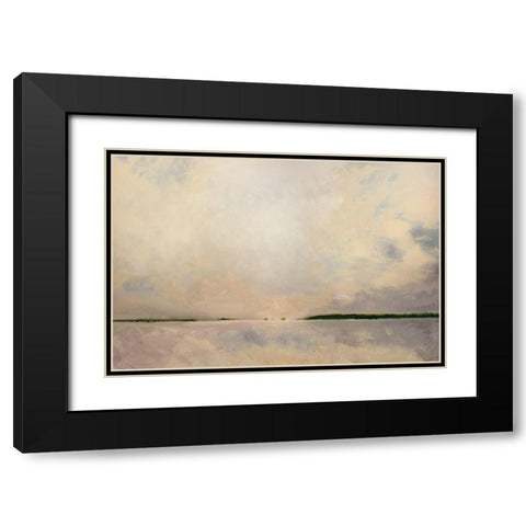 New Thinking Black Modern Wood Framed Art Print with Double Matting by West, David