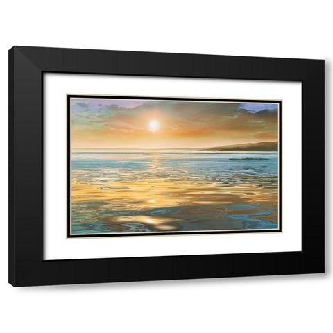 Evening Calm Black Modern Wood Framed Art Print with Double Matting by Calascibetta, Mike