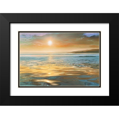 Evening Calm Black Modern Wood Framed Art Print with Double Matting by Calascibetta, Mike
