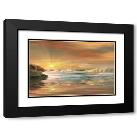 Sundown Black Modern Wood Framed Art Print with Double Matting by Calascibetta, Mike