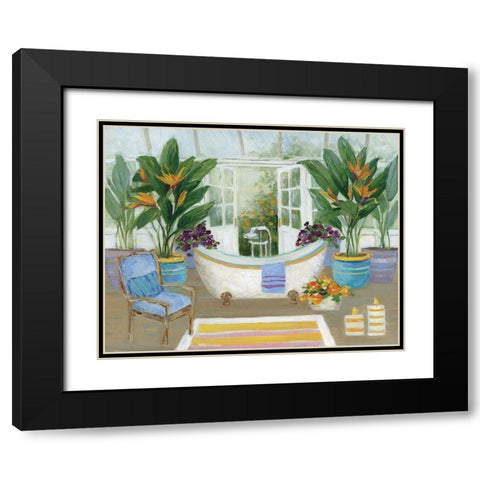 Tropical Island Black Modern Wood Framed Art Print with Double Matting by Swatland, Sally