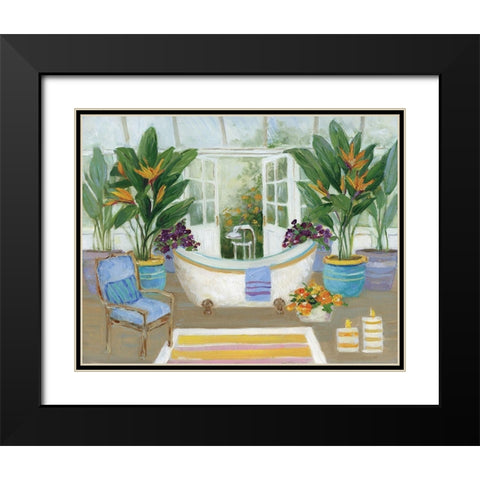 Tropical Island Black Modern Wood Framed Art Print with Double Matting by Swatland, Sally