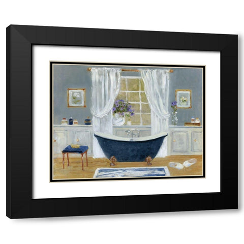 Violet Spa II Black Modern Wood Framed Art Print with Double Matting by Swatland, Sally