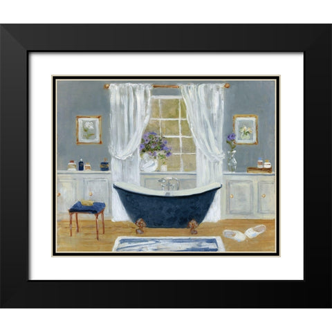 Violet Spa II Black Modern Wood Framed Art Print with Double Matting by Swatland, Sally