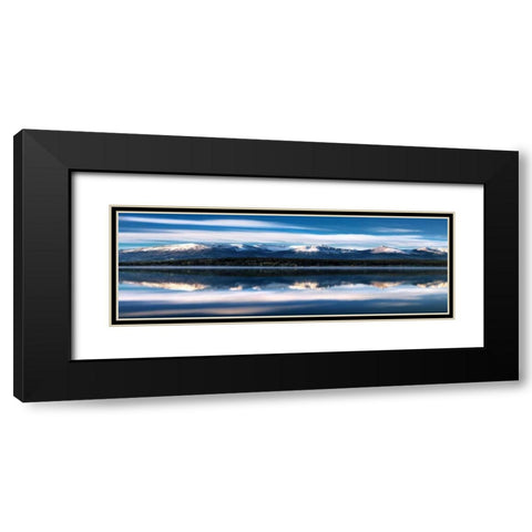 Pyramid Lake Black Modern Wood Framed Art Print with Double Matting by Delimont, Danita