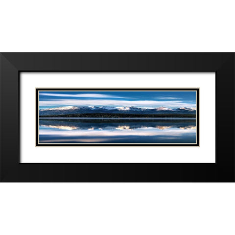 Pyramid Lake Black Modern Wood Framed Art Print with Double Matting by Delimont, Danita