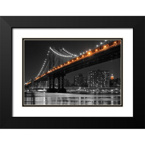 East River Black Modern Wood Framed Art Print with Double Matting by Delimont, Danita