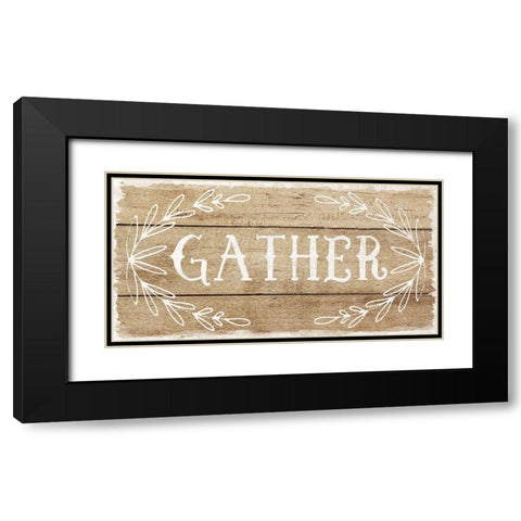 Gather Black Modern Wood Framed Art Print with Double Matting by Murray, Amanda