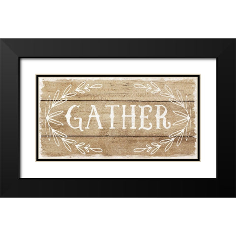 Gather Black Modern Wood Framed Art Print with Double Matting by Murray, Amanda