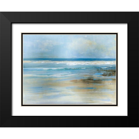 Ocean Breeze Black Modern Wood Framed Art Print with Double Matting by Swatland, Sally