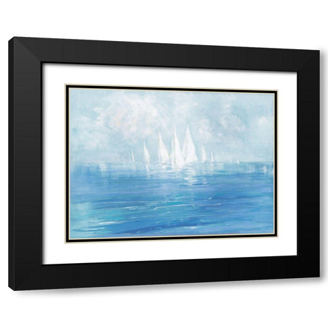 Set Sail Black Modern Wood Framed Art Print with Double Matting by Swatland, Sally