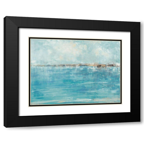 Seychelles Black Modern Wood Framed Art Print with Double Matting by Swatland, Sally