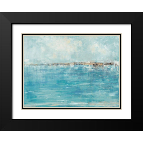 Seychelles Black Modern Wood Framed Art Print with Double Matting by Swatland, Sally