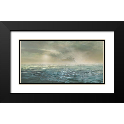 Foggy Morning Black Modern Wood Framed Art Print with Double Matting by Calascibetta, Mike