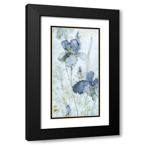 Morning Iris Black Modern Wood Framed Art Print with Double Matting by Robinson, Carol