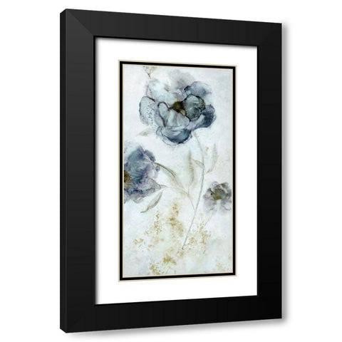 Morning Peony Black Modern Wood Framed Art Print with Double Matting by Robinson, Carol