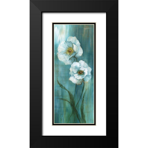 Seabreeze Poppy II Black Modern Wood Framed Art Print with Double Matting by Nan