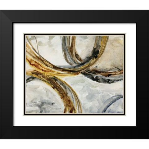 Emboldened Abstract Black Modern Wood Framed Art Print with Double Matting by Nan