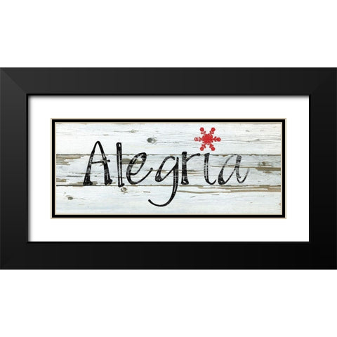 Alegria Black Modern Wood Framed Art Print with Double Matting by Robinson, Carol