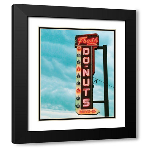 Fresh Donuts Black Modern Wood Framed Art Print with Double Matting by Delimont, Danita