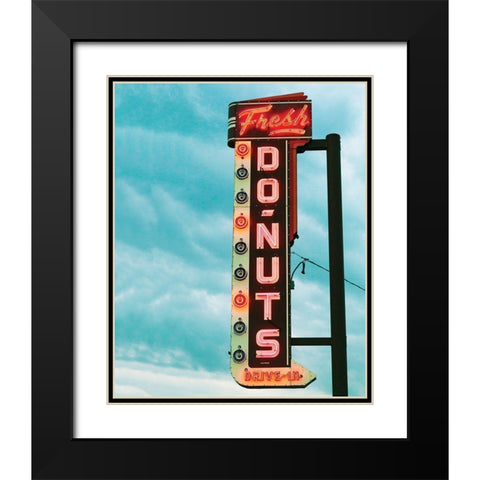 Fresh Donuts Black Modern Wood Framed Art Print with Double Matting by Delimont, Danita