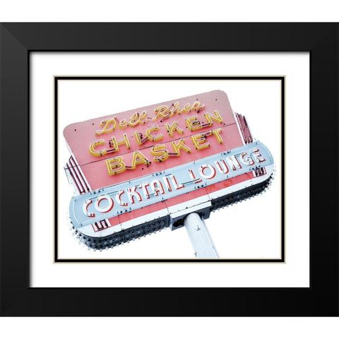 Cocktail Lounge Black Modern Wood Framed Art Print with Double Matting by Delimont, Danita