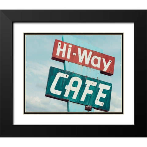 Hi-Way Cafe Black Modern Wood Framed Art Print with Double Matting by Delimont, Danita