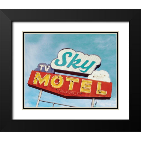 Sky Motel Black Modern Wood Framed Art Print with Double Matting by Delimont, Danita
