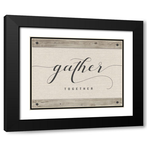 Gather Together Black Modern Wood Framed Art Print with Double Matting by Murray, Amanda