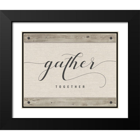 Gather Together Black Modern Wood Framed Art Print with Double Matting by Murray, Amanda