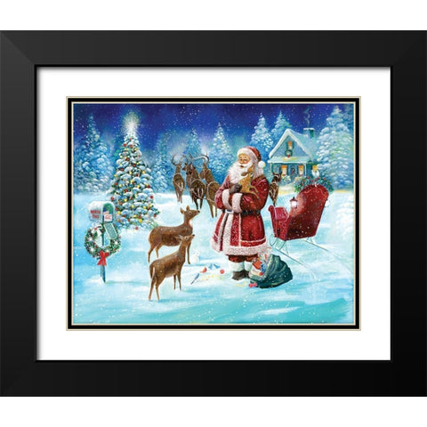 North Pole Black Modern Wood Framed Art Print with Double Matting by Manning, Ruane