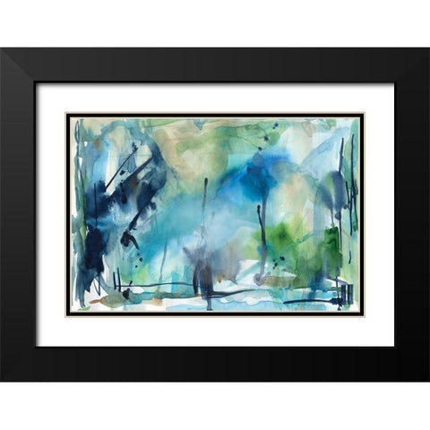 Rain in the Country Black Modern Wood Framed Art Print with Double Matting by Robinson, Carol