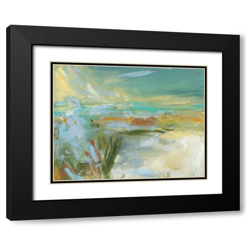 Sandy Beach Black Modern Wood Framed Art Print with Double Matting by Robinson, Carol