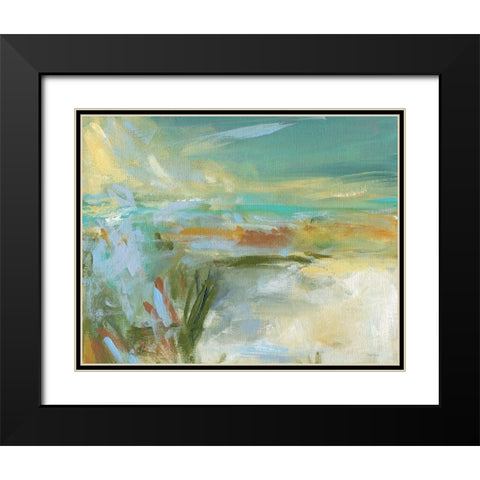 Sandy Beach Black Modern Wood Framed Art Print with Double Matting by Robinson, Carol