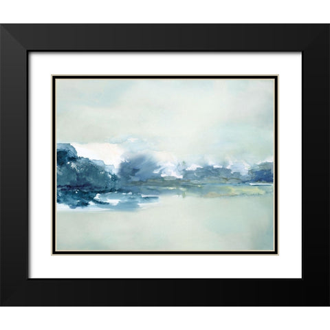 Clearing Mist Black Modern Wood Framed Art Print with Double Matting by Nan