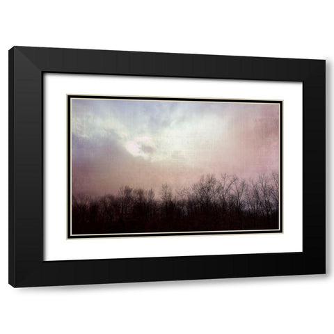 Soft Sky Black Modern Wood Framed Art Print with Double Matting by Nan