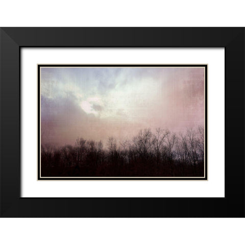 Soft Sky Black Modern Wood Framed Art Print with Double Matting by Nan