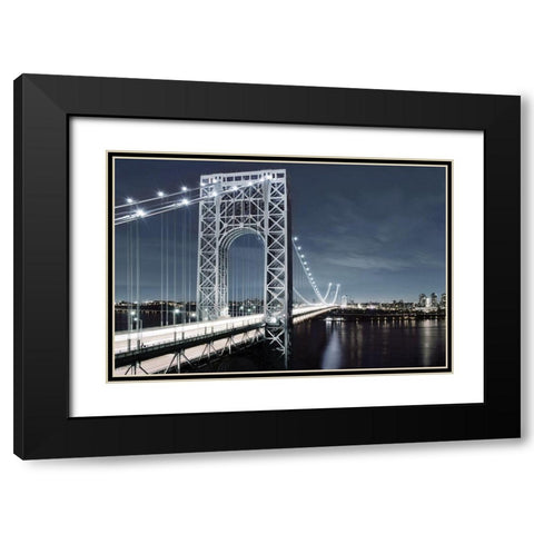 NYC at Dusk Black Modern Wood Framed Art Print with Double Matting by Carpentieri, Natalie