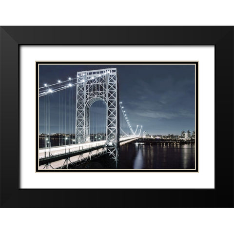 NYC at Dusk Black Modern Wood Framed Art Print with Double Matting by Carpentieri, Natalie