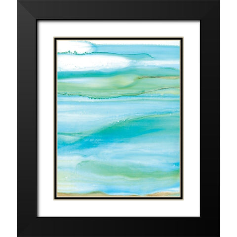 Coastal Abstract I Black Modern Wood Framed Art Print with Double Matting by Robinson, Carol