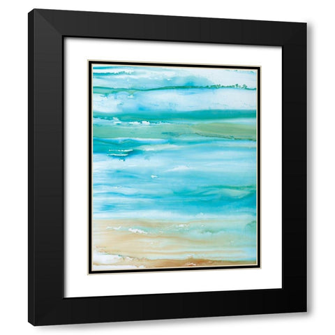 Coastal Abstract Black Modern Wood Framed Art Print with Double Matting by Robinson, Carol