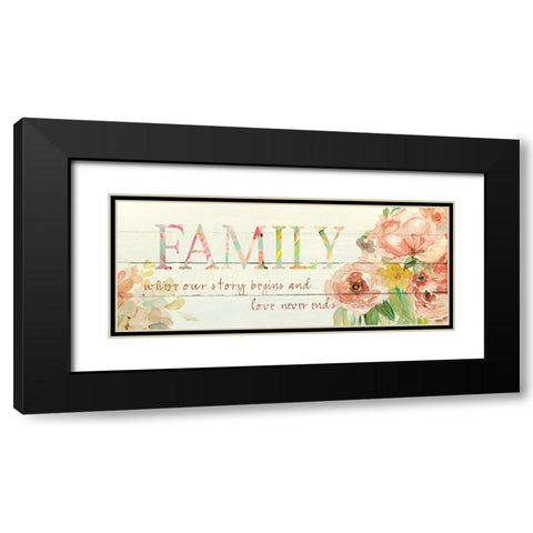 Family Where Our Black Modern Wood Framed Art Print with Double Matting by Robinson, Carol