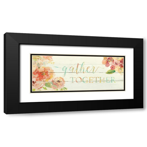 Gather Together Black Modern Wood Framed Art Print with Double Matting by Robinson, Carol
