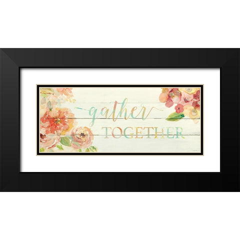 Gather Together Black Modern Wood Framed Art Print with Double Matting by Robinson, Carol