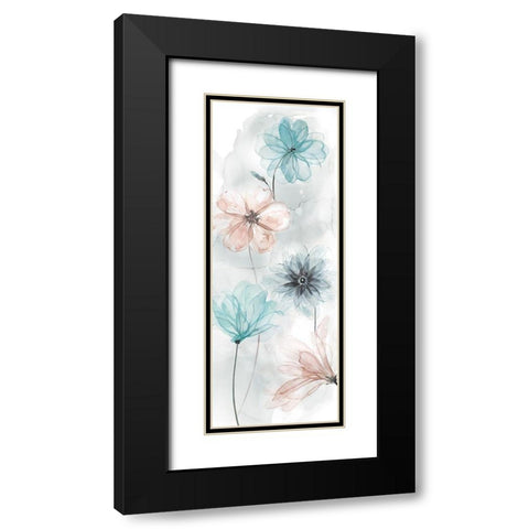Transparent Rain Black Modern Wood Framed Art Print with Double Matting by Robinson, Carol