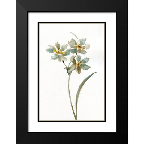 Neutral Botanical I Black Modern Wood Framed Art Print with Double Matting by Nan