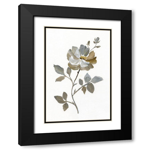 Neutral Rose I Black Modern Wood Framed Art Print with Double Matting by Nan