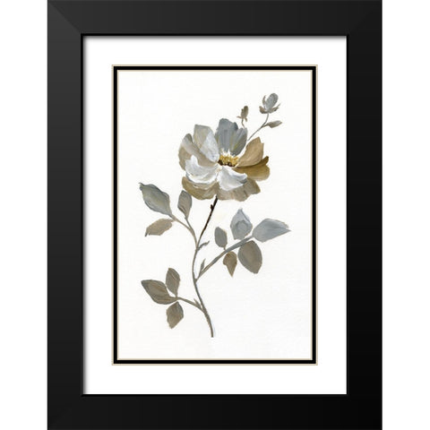 Neutral Rose I Black Modern Wood Framed Art Print with Double Matting by Nan