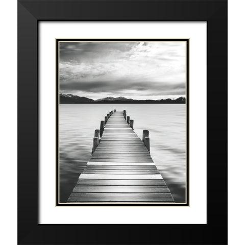 Jetty Black and Black Modern Wood Framed Art Print with Double Matting by Delimont, Danita